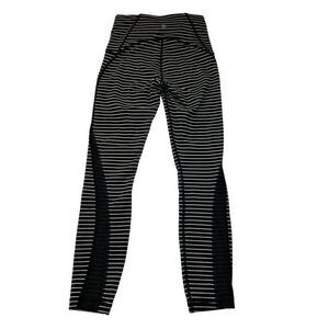 Lululemon Train Times Pant 25" Inseam Parallel Stripe Black and White Size 4